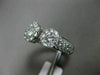 ESTATE WIDE 1.55CT ROUND DIAMOND 18K WHITE GOLD 3D PAST PRESENT FUTURE LOVE RING