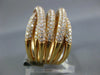ESTATE EXTRA LARGE 2.37CT DIAMOND 18KT ROSE GOLD MULTI ROW PAVE CRISS CROSS RING