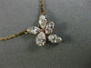 1.54CT WHITE & PINK DIAMOND 18K WHITE & ROSE GOLD 3D BY THE YARD FLOWER NECKLACE