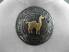 ANTIQUE LARGE 18K YELLOW GOLD & 925 SILVER CAMEL LAMA FILIGREE PIN BROOCH #24320