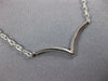 ESTATE .29CT DIAMOND 18KT WHITE GOLD 3D CLASSIC V SHAPE NECKLACE