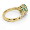 2.34CT DIAMOND & AAA PARAIBA TOURMALINE 18KT YELLOW GOLD OVAL KITE & ROUND RING
