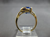 ESTATE AAA SAPPHIRE 14K YELLOW GOLD 3D CLASSIC OVAL FUN LOVE RING #27850