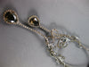 LARGE 24.20CT WHITE & MOCHA DIAMOND & SMOKY TOPAZ 14K WHITE GOLD LARIAT NECKLACE