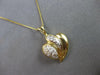 ESTATE .26CT DIAMOND 14K WHITE & YELLOW GOLD CLASSIC HEART PAVE FLOATING PENDANT