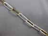 WIDE & LONG 3.25CT DIAMOND 14KT 2 TONE GOLD 3D CLASSIC OVAL LINK LOVE BRACELET