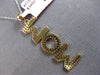 ESTATE EXTRA LARGE .95CT DIAMOND 14KT YELLOW GOLD 3D MOM FLOATING PENDANT