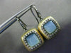 ESTATE .60CT DIAMOND & LIGHT QUARTZ 14KT BLACK & YELLOW GOLD FILIGREE EARRINGS