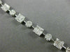 ESTATE LONG 3.1CT ROUND & BAGUETTE DIAMOND 18K WHITE GOLD SQUARE TENNIS BRACELET