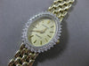 ESTATE .40CT DIAMOND 14KT WHITE & YELLOW GOLD OVAL GENEVE QUARTZ WATCH #19133