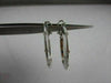 ESTATE .65CT DIAMOND 14KT WHITE GOLD 3D OVAL ETOILE CLIP ON HOOP EARRINGS