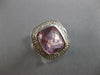 4.15CT DIAMOND & AAA PINK QUARTZ 14K WHITE GOLD CUSHION & ROUND MULTI HEART RING
