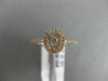 ESTATE .31CT DIAMOND 14K ROSE GOLD CLUSTER OVAL HALO SEMI ETERNITY PROMISE RING