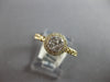 ESTATE .13CT DIAMOND 14KT WHITE GOLD 3D ROUND CLUSTER INVISIBLE HALO FUN RING