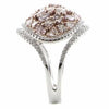 EXTRA LARGE 2.29CT WHITE & PINK DIAMOND 18KT WHITE & ROSE GOLD MULTI SHAPE RING