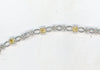 1.07CT WHITE & FANCY YELLOW DIAMOND 18KT 2 TONE GOLD 3D CUSHION FLOWER BRACELET