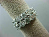 LARGE 3.15CT ROUND DIAMOND 14KT WHITE GOLD 3D BRILLIANT DOUBLE ROW WEDDING RING