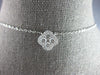 ESTATE .58CT DIAMOND 14KT WHITE GOLD 3D CLASSIC FLOWER LOVE NECKLACE