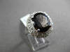 ANTIQUE LARGE 4.42CT DIAMOND & AAA SMOKY TOPAZ 14KT WHITE GOLD 3D FILIGREE RING