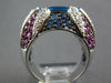 EXTRA LARGE 11.12CT DIAMOND & MULTI GEM 18KT WHITE & BLACK GOLD DOME SHAPE RING