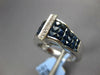 4.66CT DIAMOND &AAA SAPPHIRE 18K WHITE GOLD PRINCESS &ROUND INVISIBLE CROWN RING