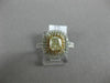 ESTATE 1.66CT WHITE & FANCY YELLOW DIAMOND 14KT TWO TONE GOLD 3D ENGAGEMENT RING