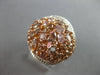 LARGE 3.69CT WHITE & PINK DIAMOND 18KT WHITE & ROSE GOLD CLUSTER OVAL DOME RING