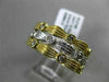ESTATE WIDE .70CT DIAMOND 14KT TWO TONE GOLD MULTI ROW ETOILE SEMI ETERNITY RING