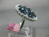 ESTATE EXTRA LARGE .56CT DIAMOND & MULTI GEM 14KT WHITE GOLD 3D MULTI SHAPE RING