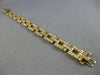 LARGE 4.0CT DIAMOND 14K YELLOW GOLD 3D CHANNEL SQUARE MULTI LINK TENNIS BRACELET
