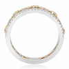 .40CT WHITE, PINK & FANCY YELLOW DIAMOND 14KT TRI COLOR GOLD 3D ANNIVERSARY RING