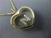 ESTATE .12CT DIAMOND 14KT YELLOW GOLD 3D CLASSIC N INITIAL HEART PENDANT #22997