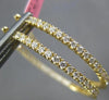 1.15CT DIAMOND 18KT YELLOW GOLD CLASSIC ROUND INSIDE OUT HOOP HANGING EARRINGS