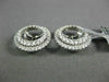 ESTATE LARGE .55CT DIAMOND 18K WHITE GOLD 3D CLASSIC DOUBLE HALO JACKET EARRINGS