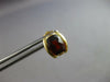 ESTATE 2.0CT AAA GARNET 14KT YELLOW GOLD 3D CUSHION STUD HANGING EARRINGS #27454