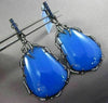 ANTIQUE MASSIVE 70.05CT DIAMOND & AAA MULTI GEM 14KT BLACK GOLD HANGING EARRINGS