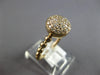 ESTATE .35CT DIAMOND 14KT YELLOW GOLD 3D CLASSIC ROUND PAVE BEADED FUN LOVE RING