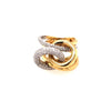 ESTATE LARGE 1.52CT DIAMOND 18KT 2 TONE GOLD 3D CLASSIC LOVE KNOT FUN RING