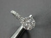 .82CT DIAMOND 14K WHITE GOLD 3D SOLITAIRE FLOWER HALO LEVERBACK HANGING EARRINGS