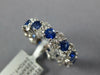 3.89CT DIAMOND & AAA SAPPHIRE 18KT WHITE GOLD 3D ROUND ETERNITY ANNIVERSARY RING