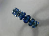 ESTATE LARGE 12.45CT AAA OVAL SAPPHIRE 14K WHITE GOLD ETERNITY ANNIVERSARY RING