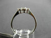 ANTIQUE SMALL .16CT DIAMOND 14KT WHITE GOLD FLORAL FOUR PETAL PAVE CLUSTER RING