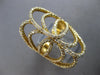 ESTATE EXTRA LARGE 1.27CT DIAMOND 14KT YELLOW GOLD 3D MULTI ROW FLORAL LOVE RING