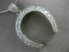 ESTATE LARGE PLATINUM 2.60CT DIAMOND 3D HORSESHOE LUCKY FLOATING PENDANT #21965