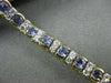 ESTATE WIDE 11.80CT DIAMOND & AAA TANZANITE 14KT W&Y GOLD BRACELET STUNNING 1913