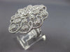 EXTRA LARGE 2.53CT DIAMOND 18KT WHITE GOLD MULTI FLOWER FILIGREE COCKTAIL RING
