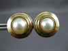 ESTATE AAA SOUTH SEA PEARL 14KT YELLOW GOLD BEZEL CIRCULAR STUD EARRINGS #27161