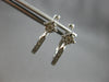 ESTATE .13CT DIAMOND 14KT WHITE GOLD GEOMETRICAL FUN LEVERBACK HANGING EARRINGS