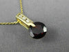 ESTATE 1.48CT DIAMOND & AAA GARNET 14KT YELLOW GOLD ROUND ETOILE PENDANT #22985