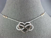 ESTATE .56CT DIAMOND 14KT WHITE & ROSE GOLD BY THE YARD INFINITY HEART NECKLACE